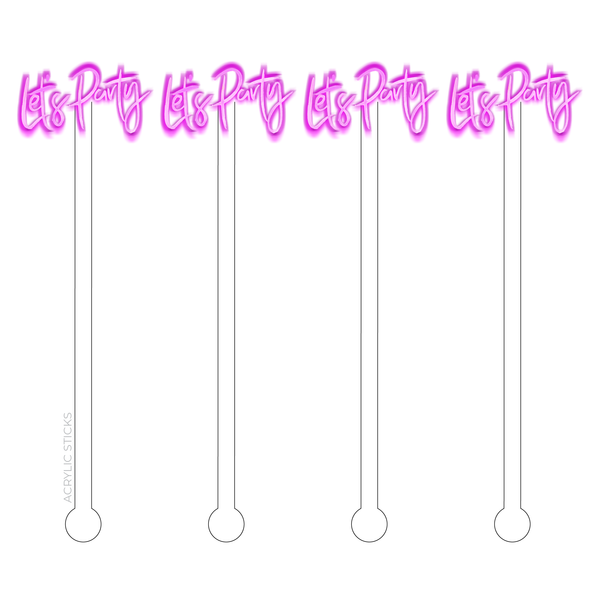 ACST LET'S PARTY ACRYLIC STIR STICKS