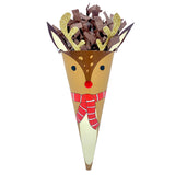 TOPS Mini 4" Surprise Cone - Christmas -Reindeer w/Golden Antlers