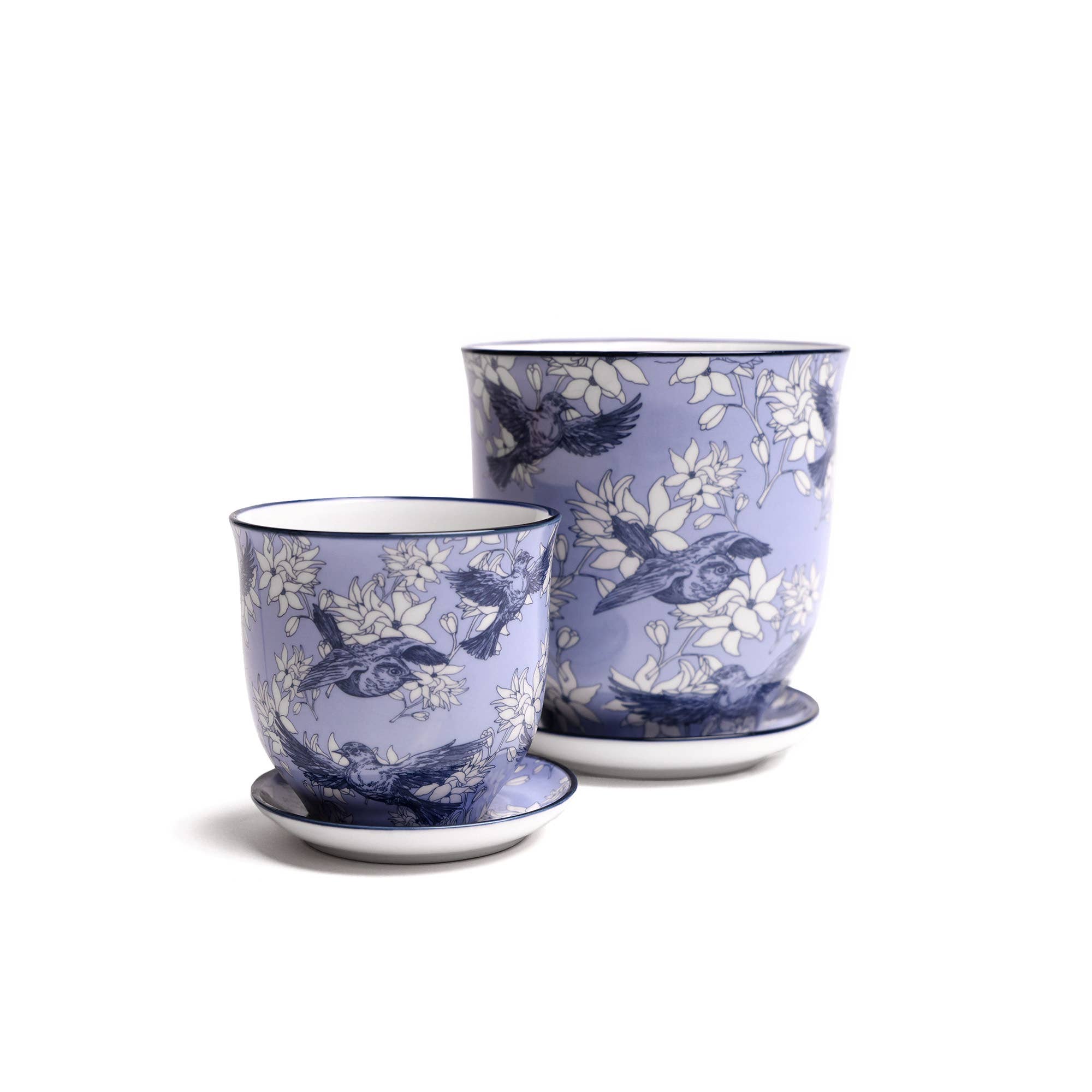 CHIVE  Planter Red Birds Porcelain Liberte / 3.25"