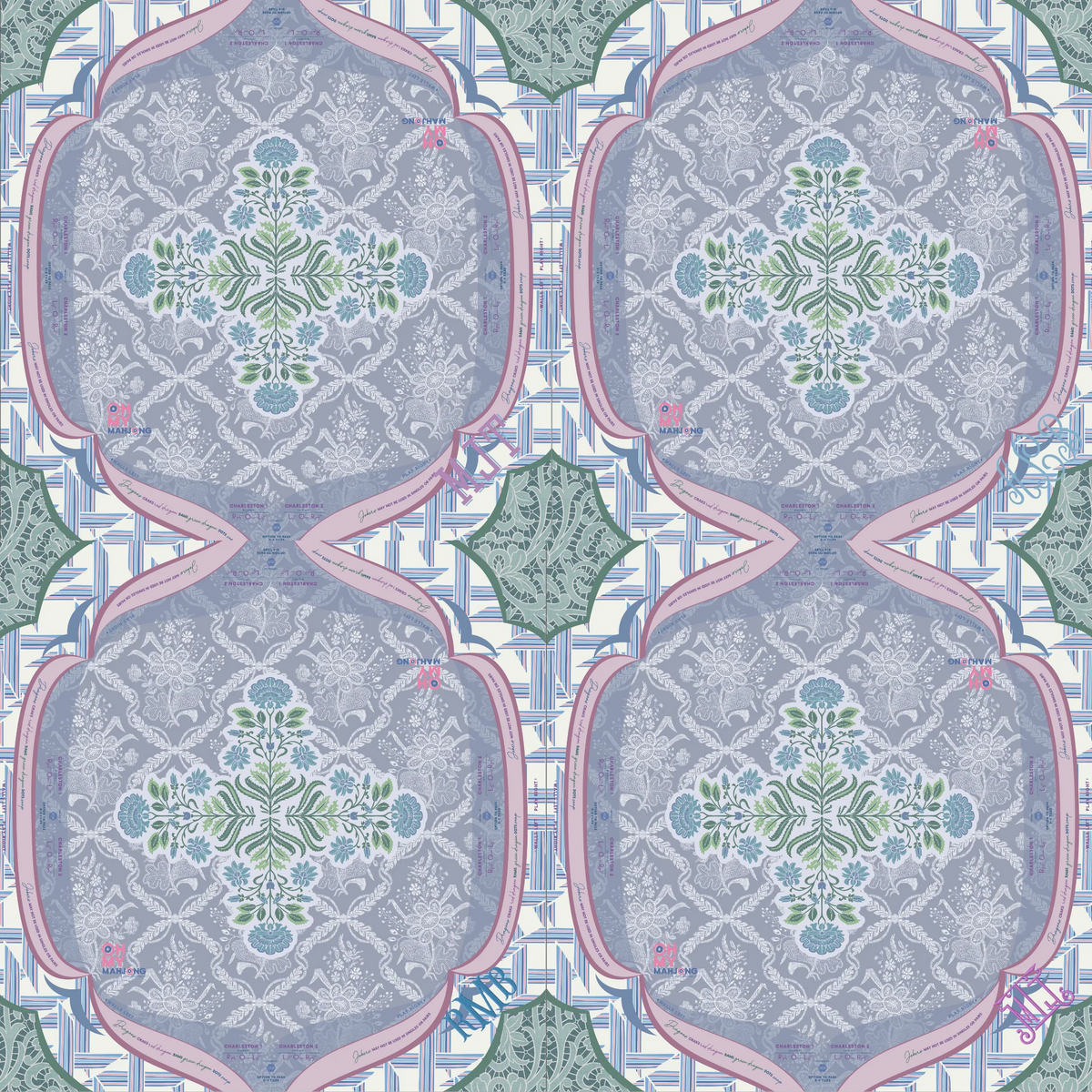 Oh My Mahjong Chantilly Mahjong Mat In Tube