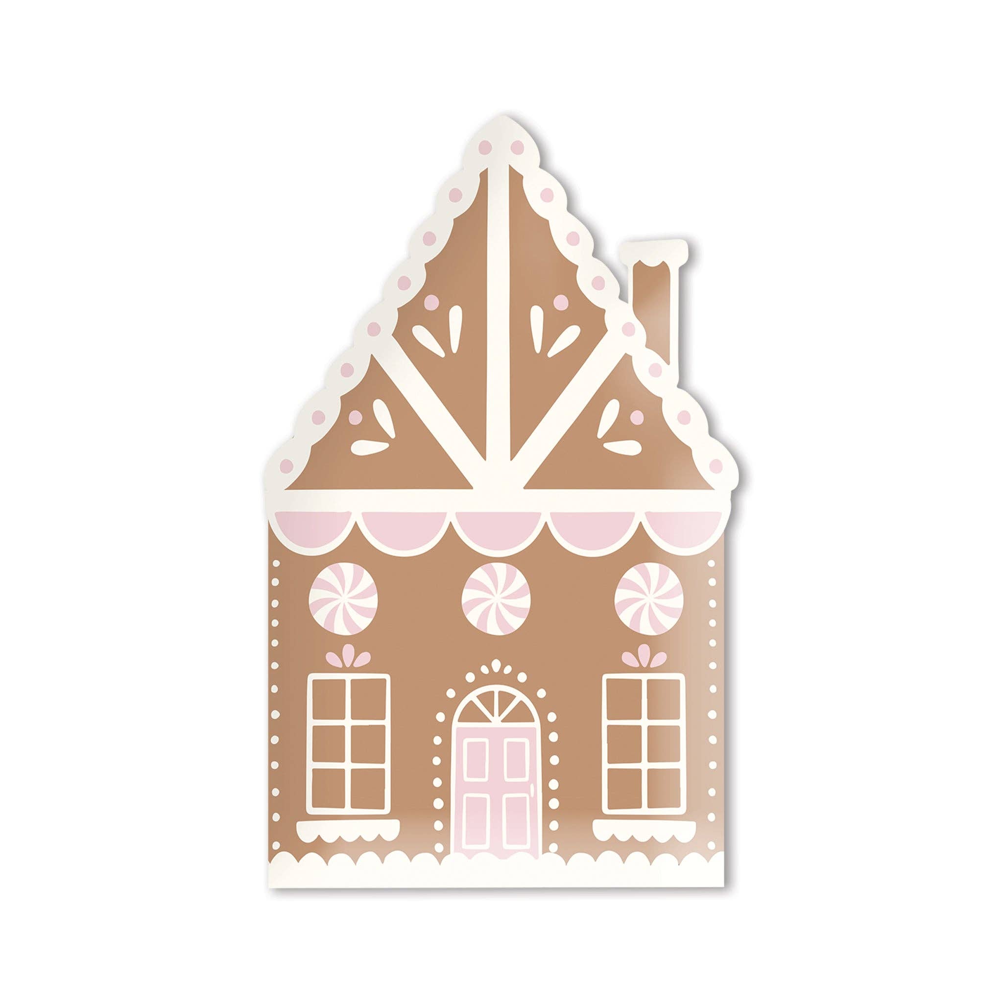 MME Paper Plate Gingerbread House Shaped