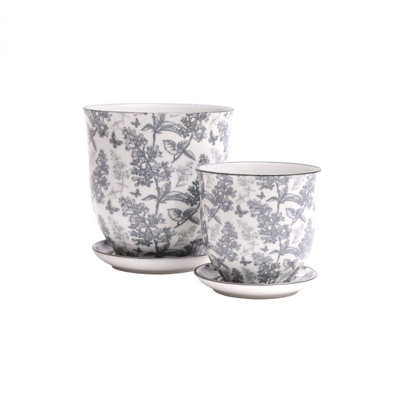 CHIVE Planter Blue Birds Porcelain Liberte / 3.25"