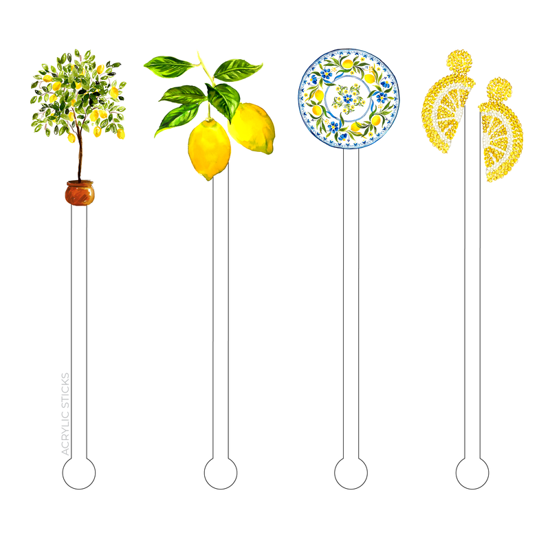 ACST LEMON LIFE ACRYLIC STIR STICKS COMBO