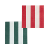 MME Cocktail Napkin Set Red and Pink Green and Mint Striped