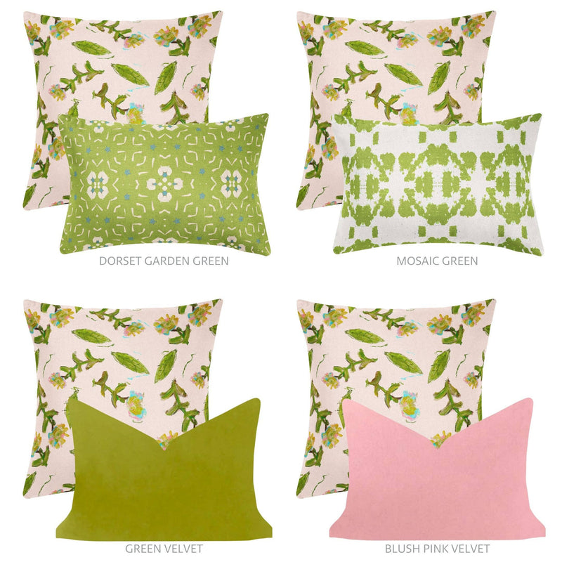 LPD Pillow: 22" x 22" Flor Rosa 22x22Throw Pillow