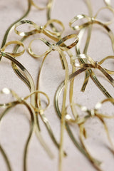 Maxi Gold Duster Bow Holiday Statement Earrings