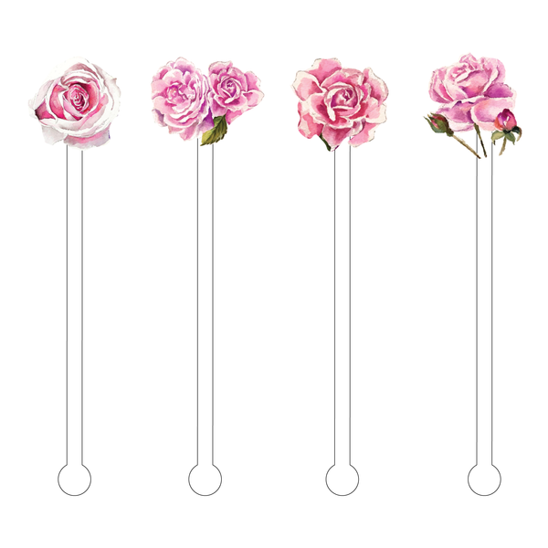 ACST ALL THE PINK FLOWERS ACRYLIC STIR STICKS COMBO