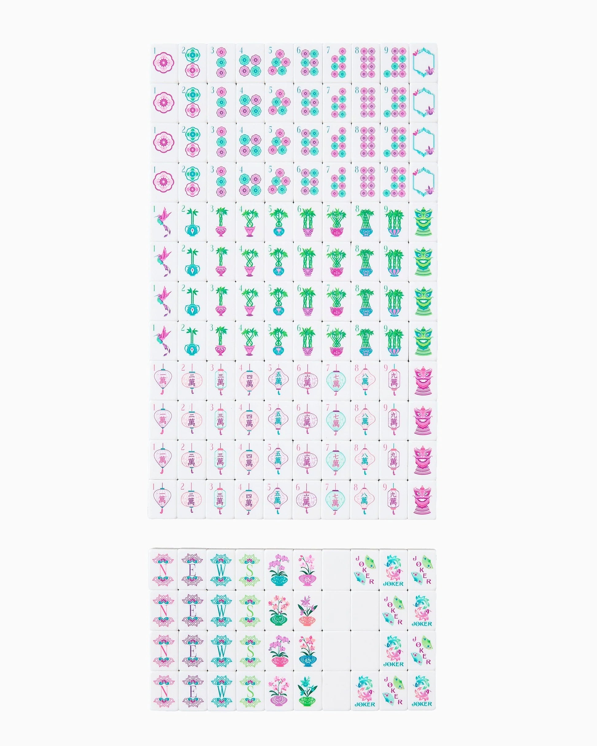 Oh My Mahjong Emerald American Mahjong Tile Set - 160 Acrylic Tiles