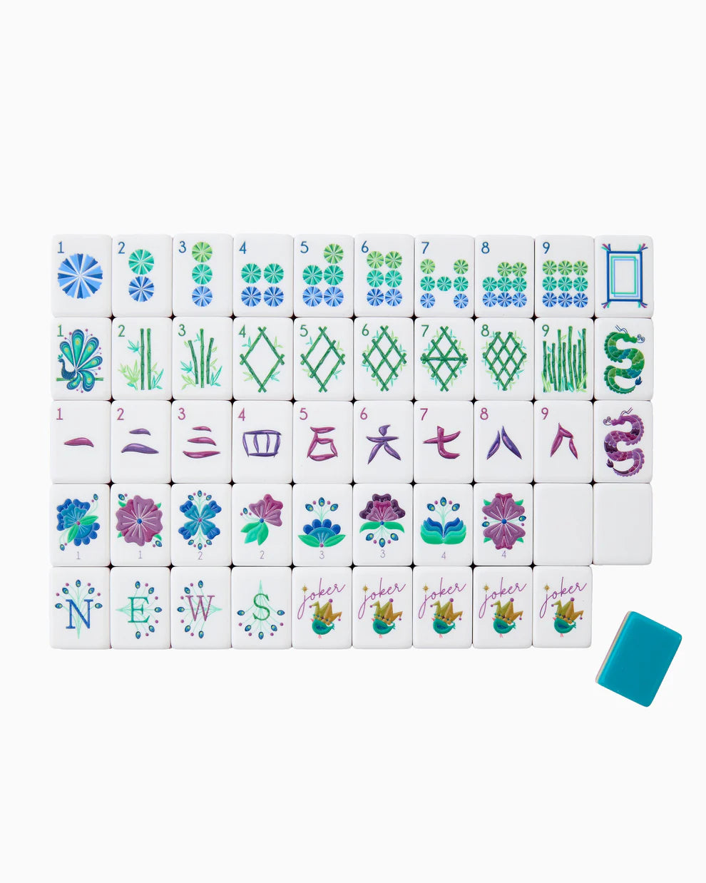 Oh My Mahjong Lagoon American Mahjong Set - 160 Acrylic Tiles