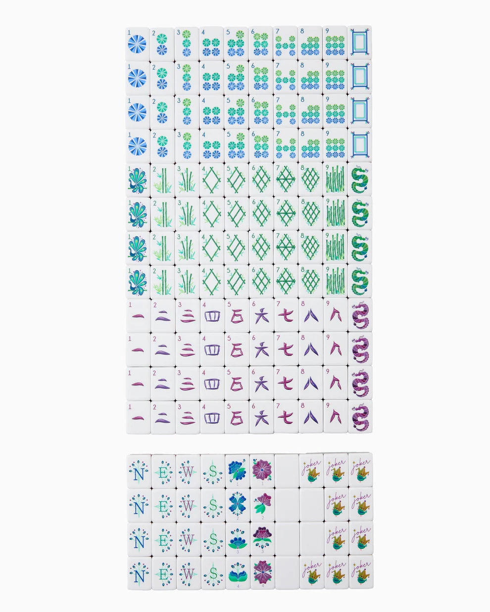 Oh My Mahjong Lagoon American Mahjong Set - 160 Acrylic Tiles