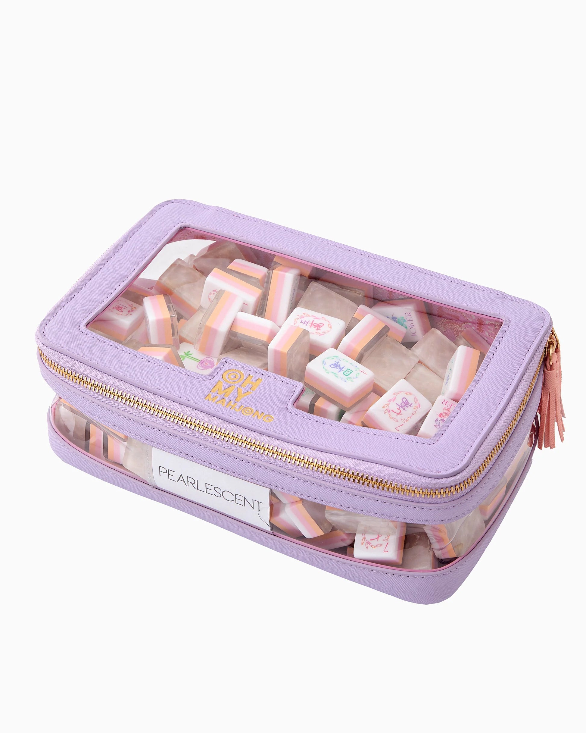 Oh My Mahjong Lavender Mahjong Tile Storage Bag