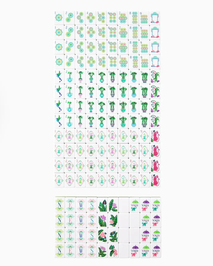 Oh My Mahjong Palm Royale American Mahjong Tile Set - 160 Acrylic Tiles