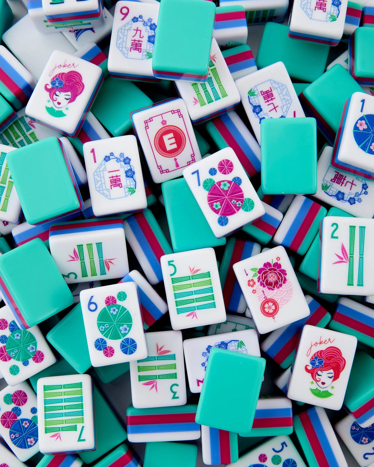 Oh My Mahjong Seabreeze American Mahjong Tiles - 160 Acrylic Tiles