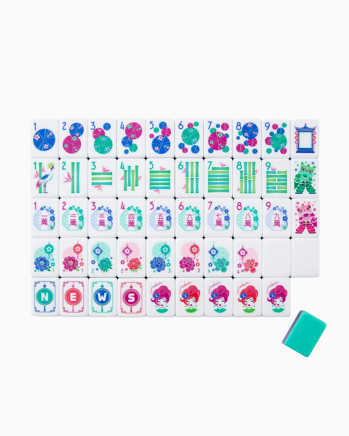 Oh My Mahjong Seabreeze American Mahjong Tiles - 160 Acrylic Tiles