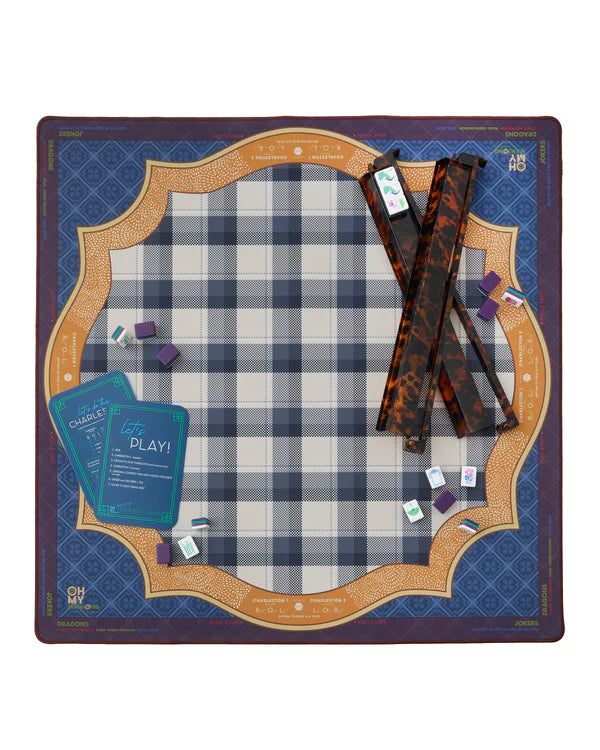 Oh My Mahjong Vanderbilt Mahjong Mat In Canvas Bag