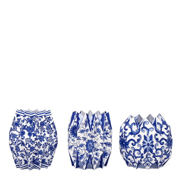 LGD Vase Wraps Blue Chinoiserie Paper