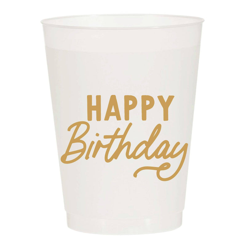 SHH Happy Birthday Frosted Cups
