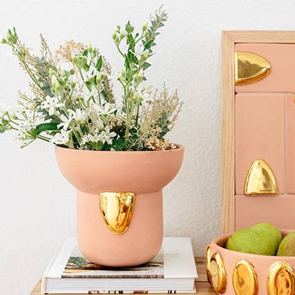 Vase Footed with Gold