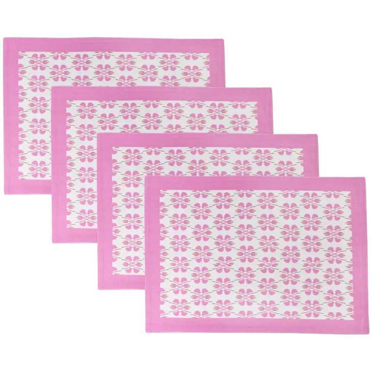 LPD Dinner Placemats Clover Pink