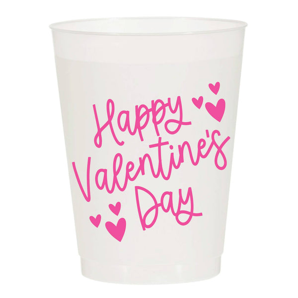 SHH Cups Happy Valentines -Frosted 10 count
