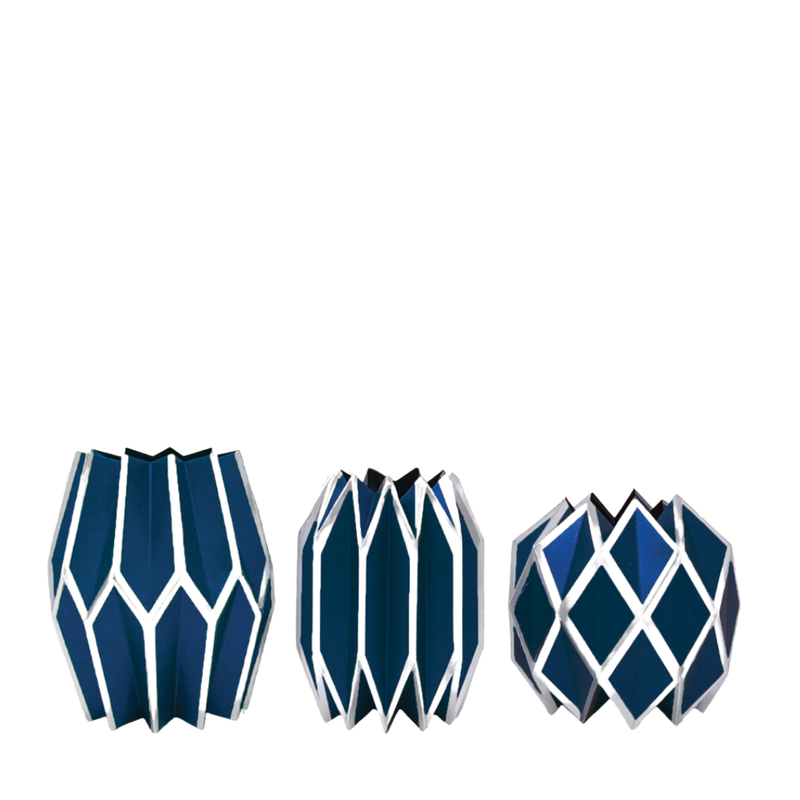 LGD Vase Wraps Navy and Silver Edge Paper