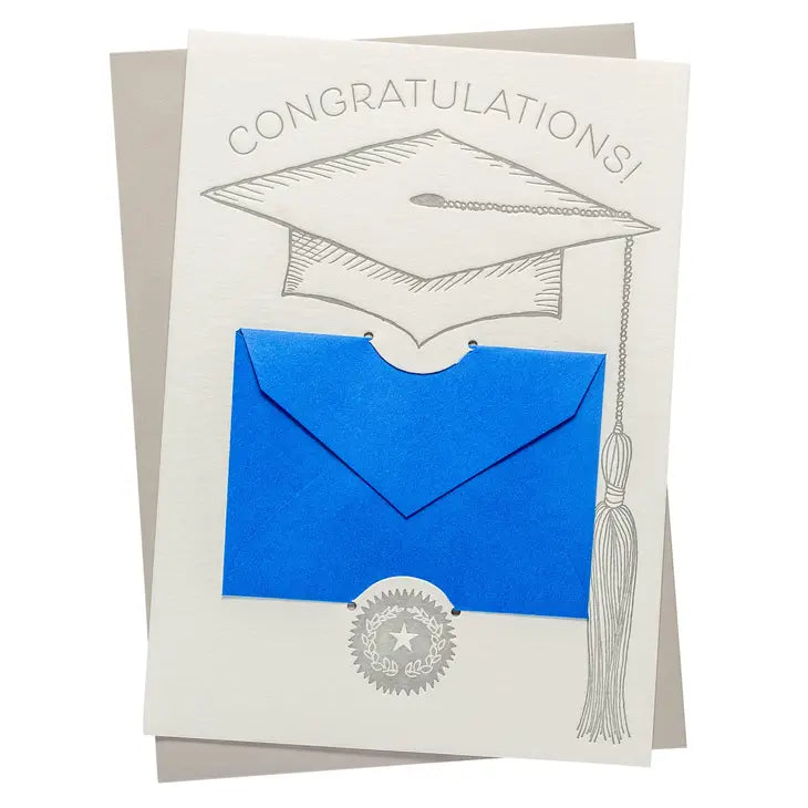 Card Graduation Gift Blue