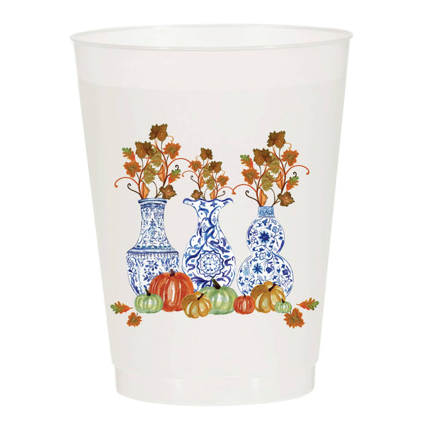 SHH Thanksgiving Ginger Jars Fall - Set of 10 Reusable Cups
